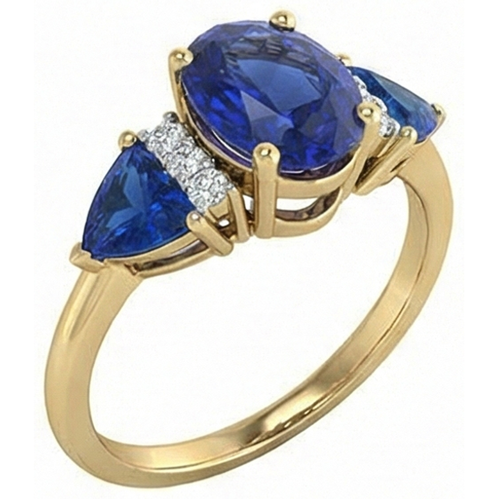echter oval diamant 4.26Karat ring Vorderansicht