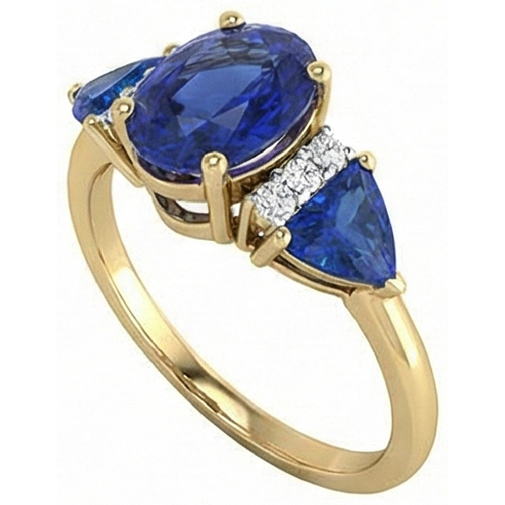 echter oval diamant 4.26Karat ring Detailansicht