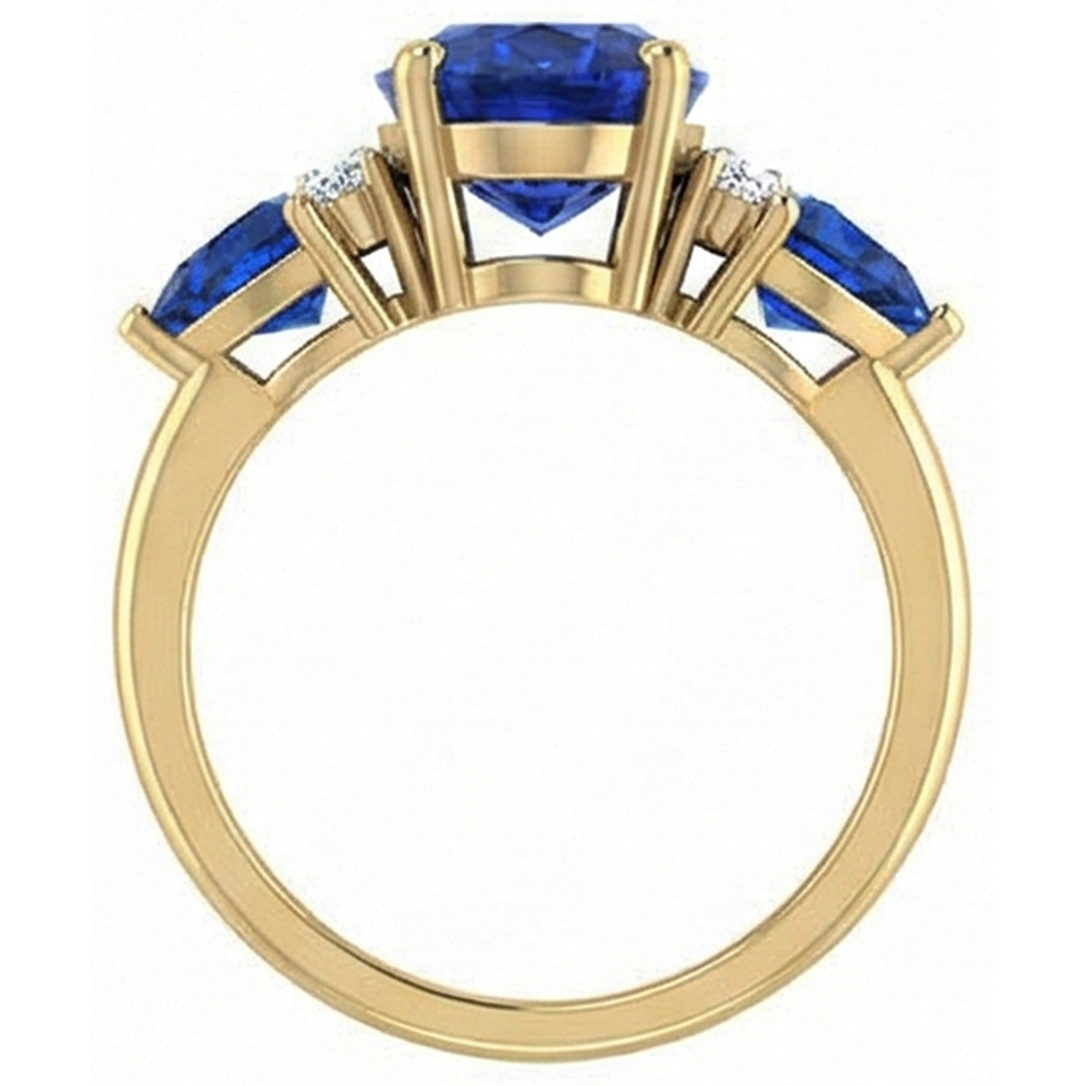 echter oval diamant 4.26Karat ring Profilansicht