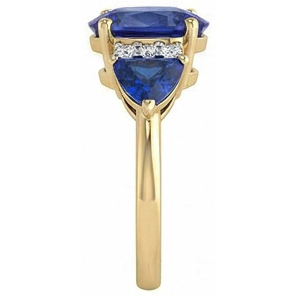 echter oval diamant 4.26Karat ring Draufsicht