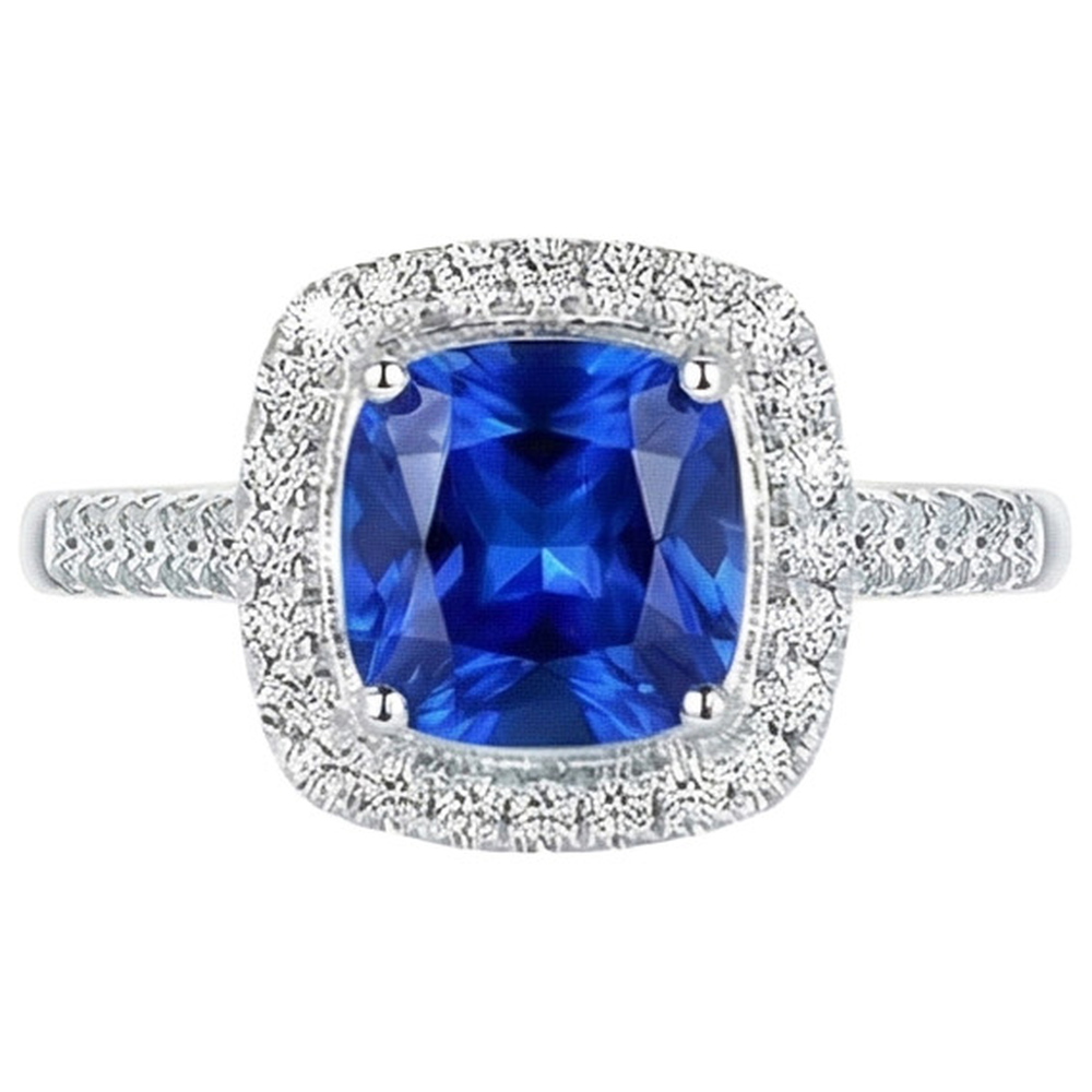 echter round diamant 4.30Karat ring Seitenansicht