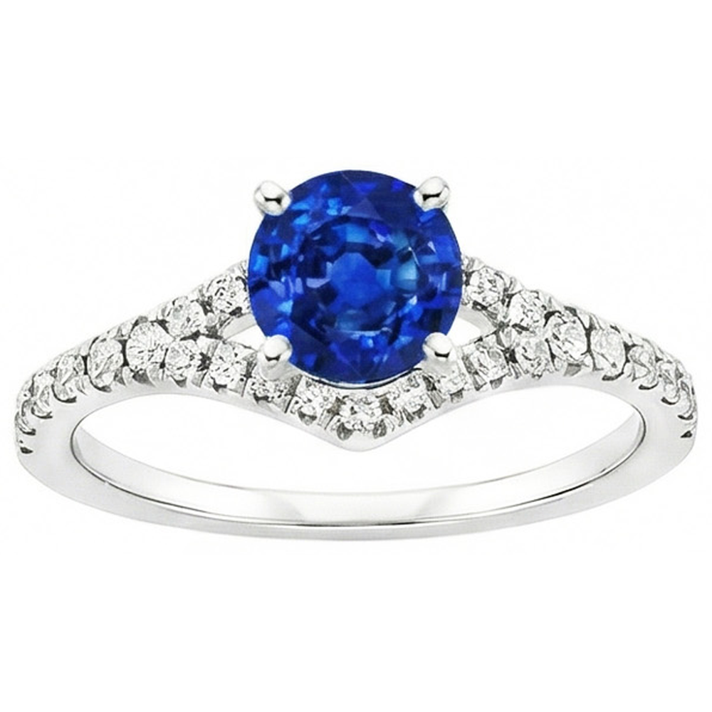 echter round diamant 4.35Karat ring Detailansicht