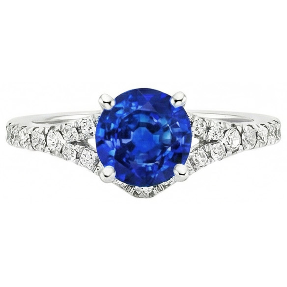 echter round diamant 4.35Karat ring Seitenansicht