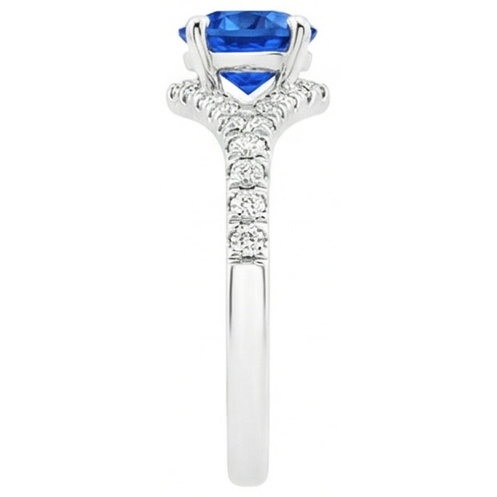 echter round diamant 4.35Karat ring Draufsicht