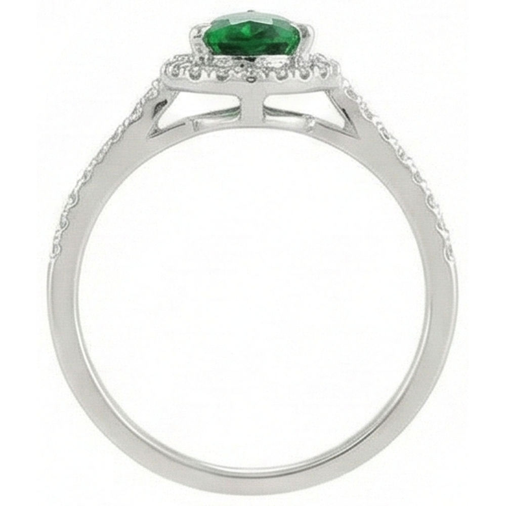 echter round diamant 4.50Karat ring Profilansicht