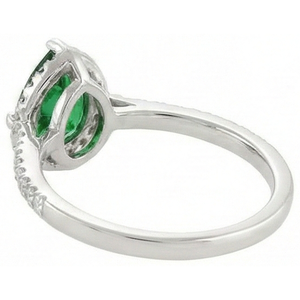 echter round diamant 4.50Karat ring auf Weiß
