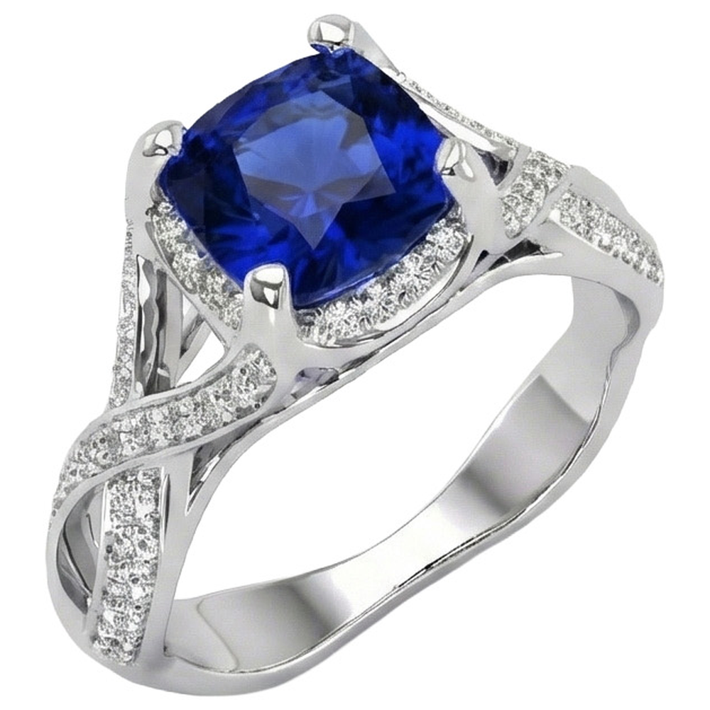 echter round diamant 4.50Karat ring Vorderansicht