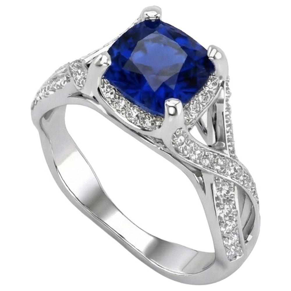 echter round diamant 4.50Karat ring Seitenansicht