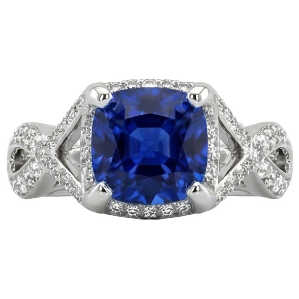 echter round diamant 4.50Karat ring Detailansicht