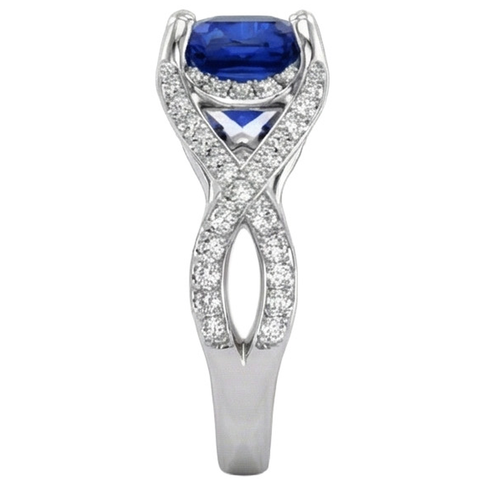 echter round diamant 4.50Karat ring Draufsicht