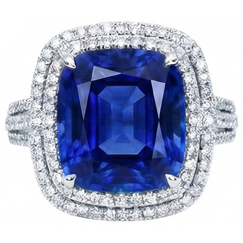 echter round diamant 4.50Karat ring Vorderansicht