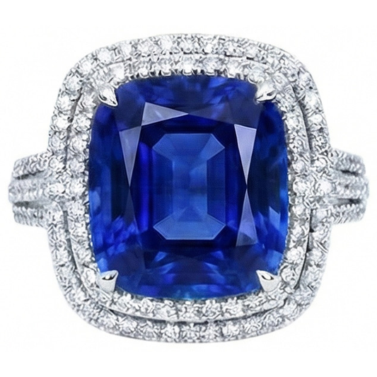 echter round diamant 4.50Karat ring Vorderansicht