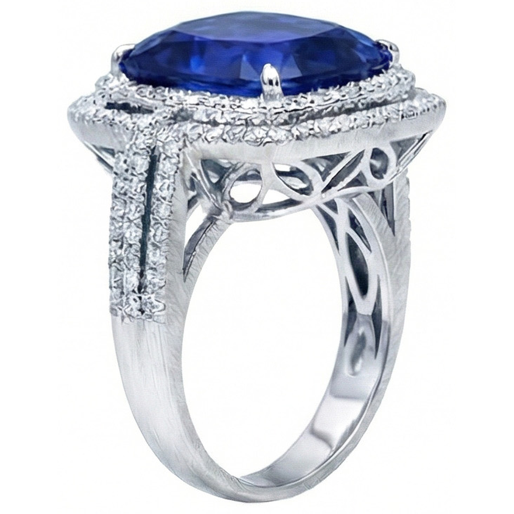 echter round diamant 4.50Karat ring Detailansicht