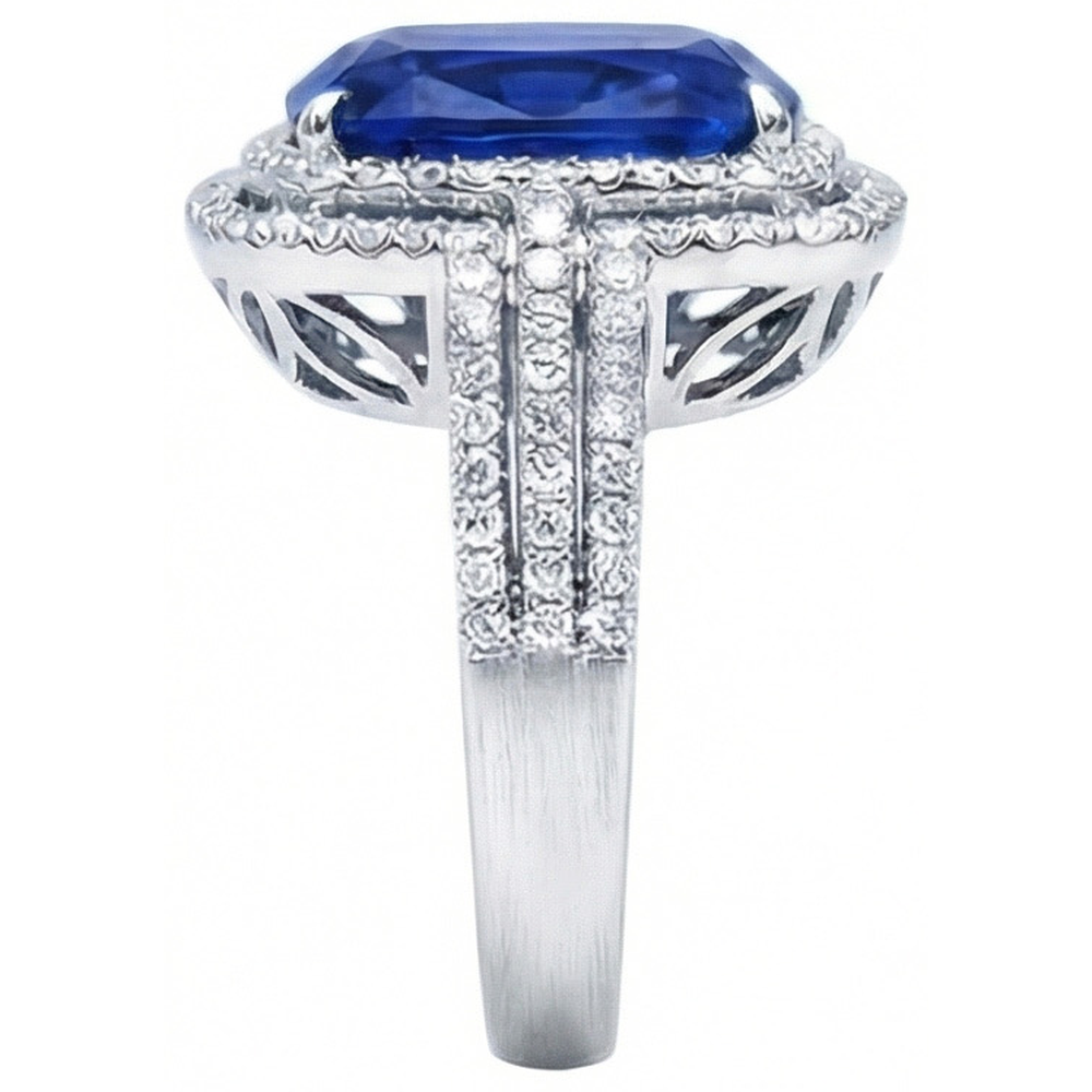 echter round diamant 4.50Karat ring Draufsicht