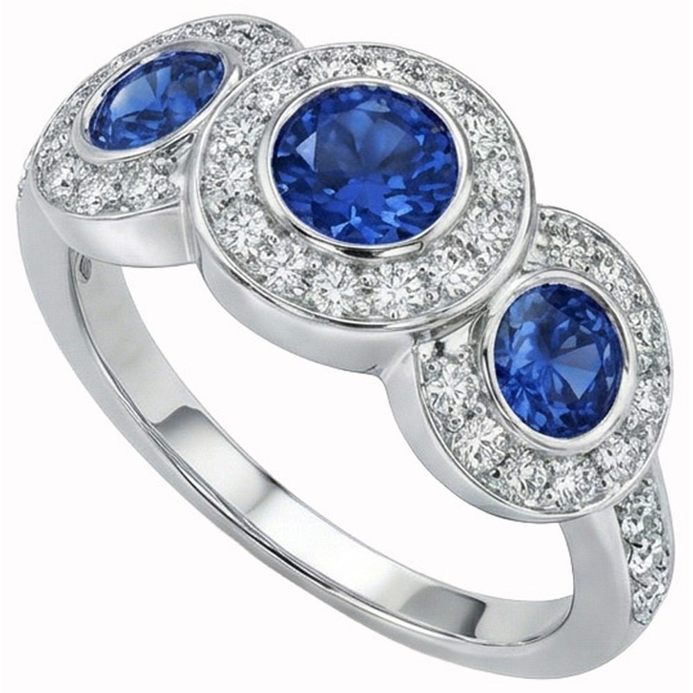 echter round diamant 4.51Karat ring Vorderansicht