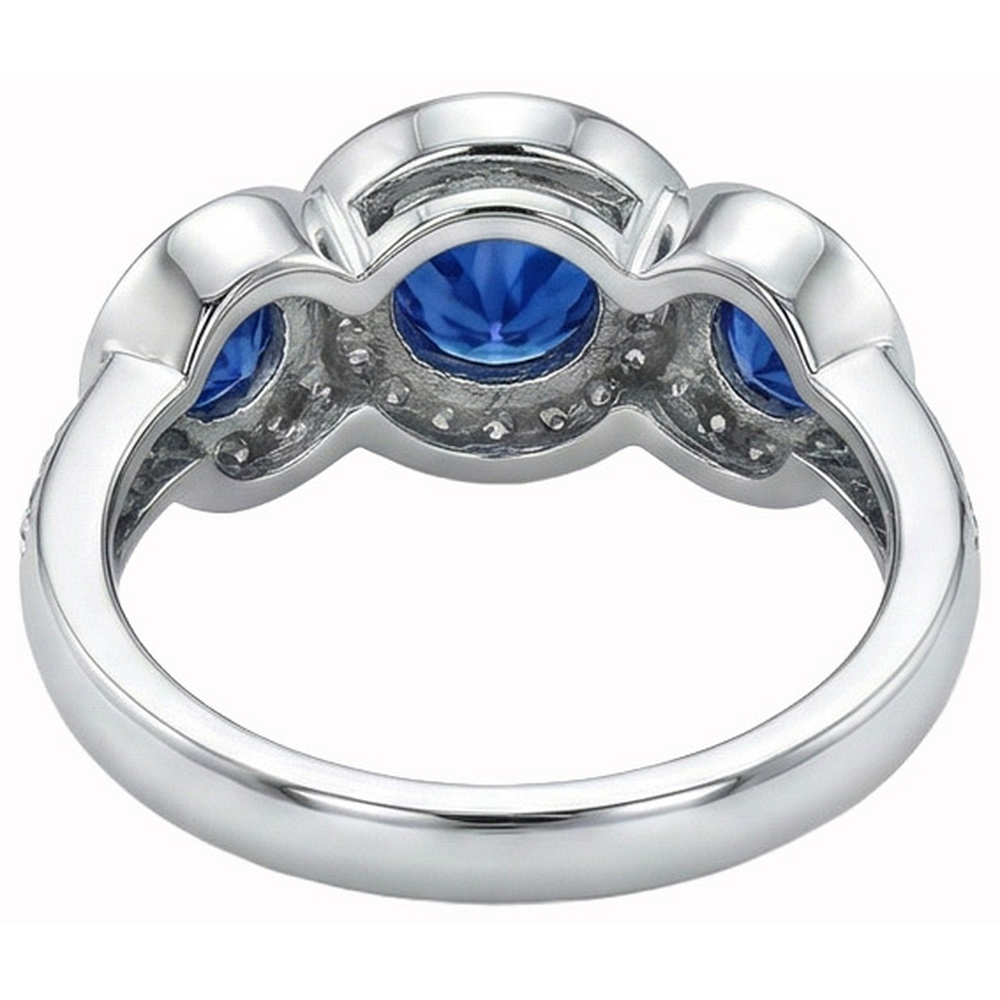 echter round diamant 4.51Karat ring Profilansicht