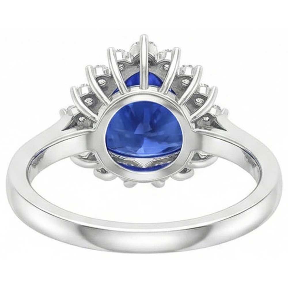 echter trillion diamant 4.60Karat ring Profilansicht
