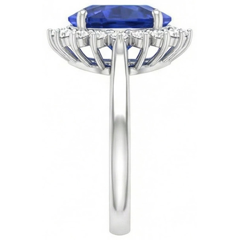 echter trillion diamant 4.60Karat ring Draufsicht
