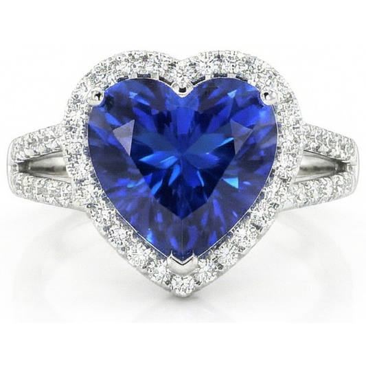 echter round diamant 4.60Karat ring Vorderansicht