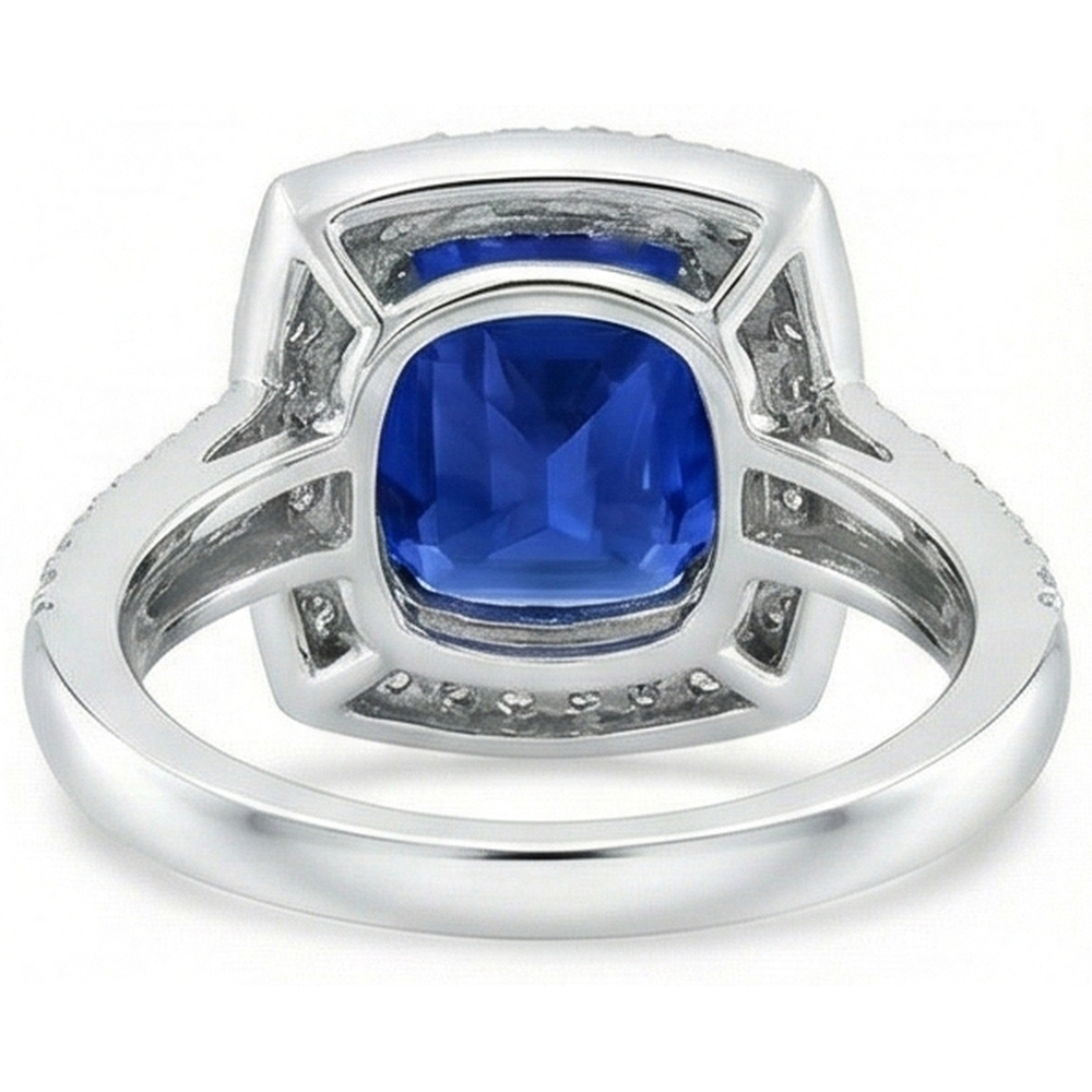 echter round diamant 4.75Karat ring auf Weiß