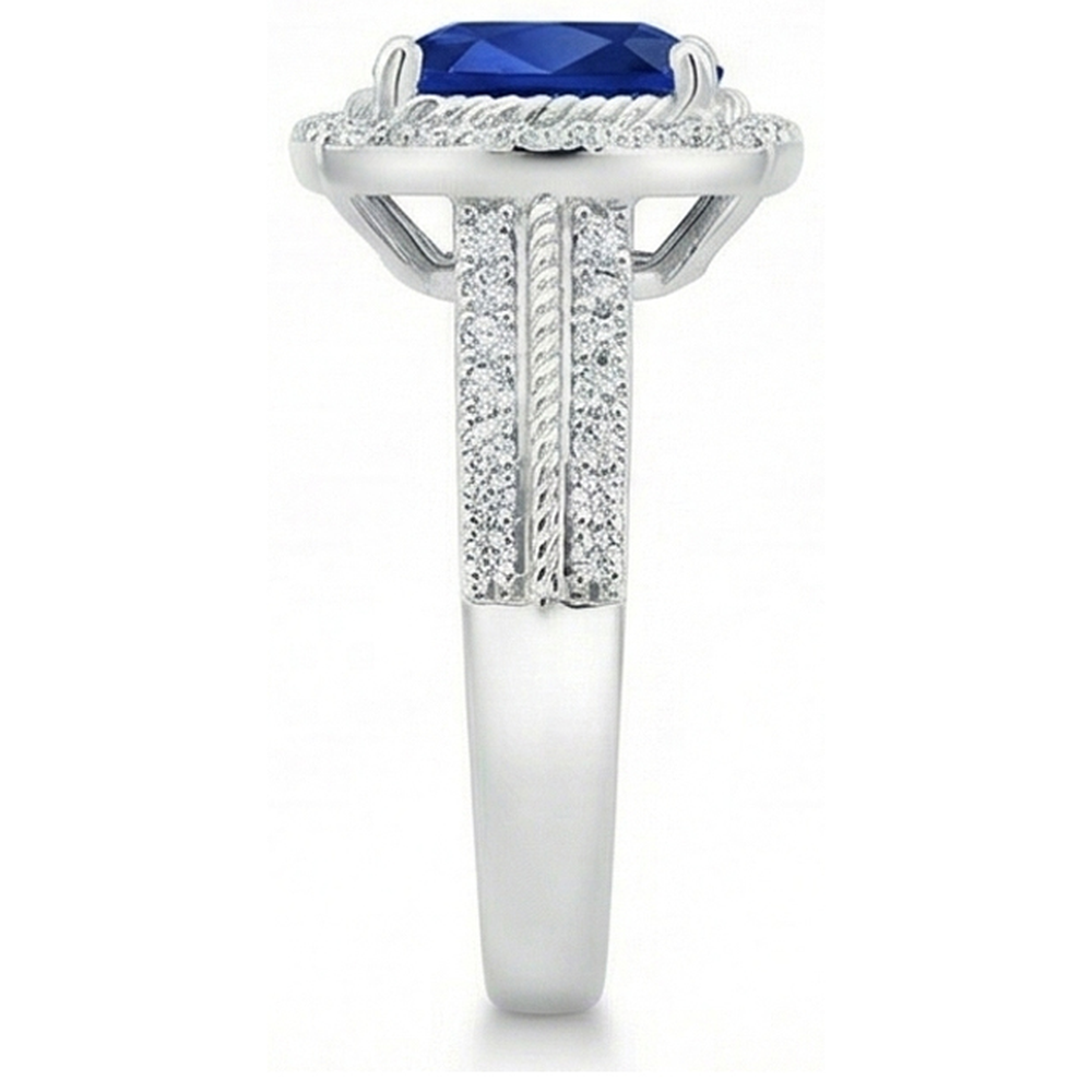 echter round diamant 4.75Karat ring Draufsicht