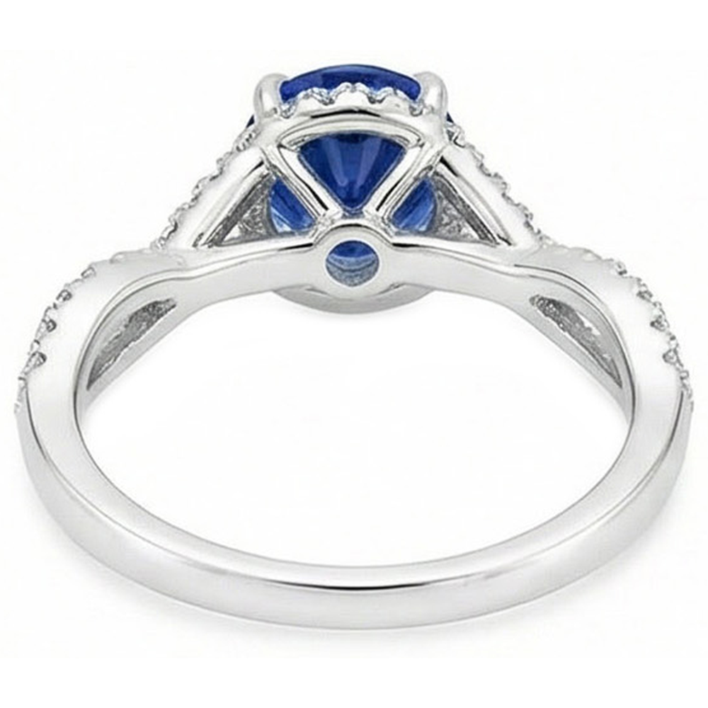 echter round diamant 4.85Karat ring Profilansicht