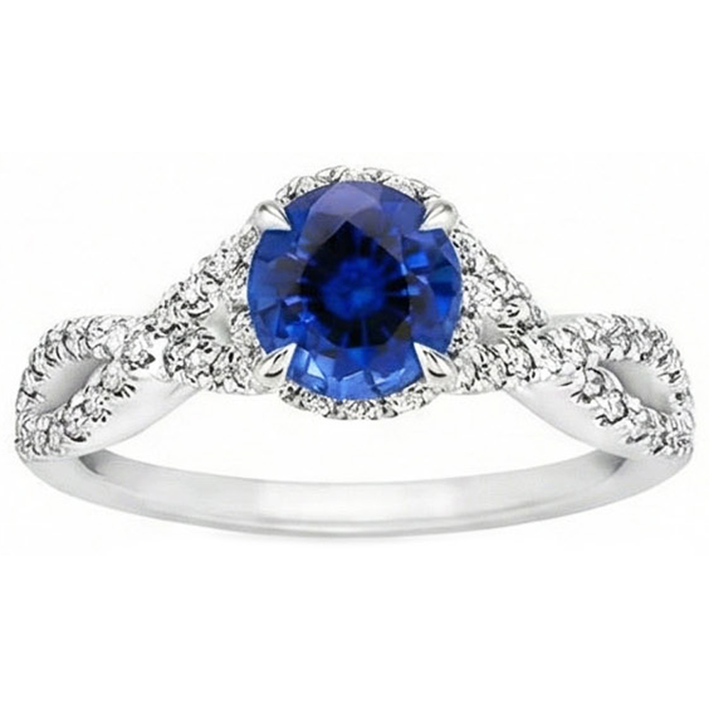 echter round diamant 4.85Karat ring Seitenansicht