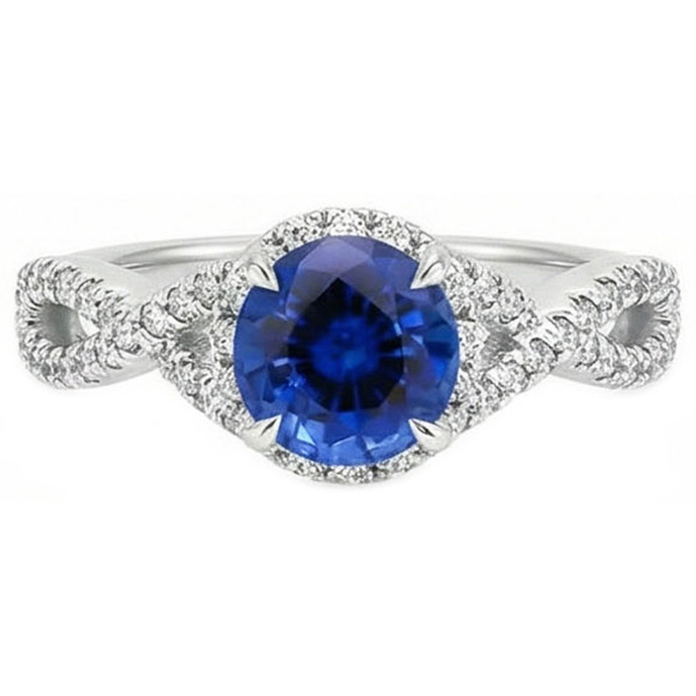 echter round diamant 4.85Karat ring Detailansicht
