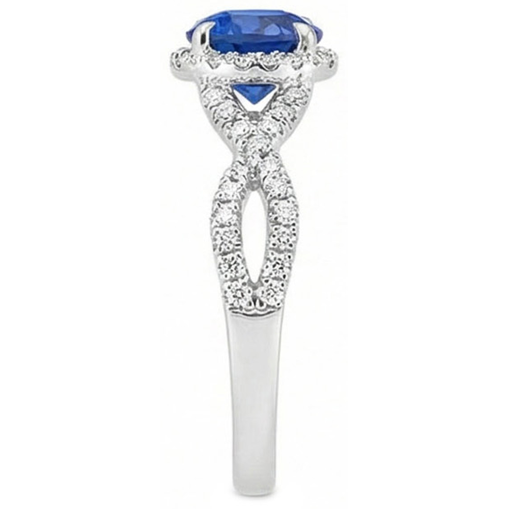 echter round diamant 4.85Karat ring Draufsicht