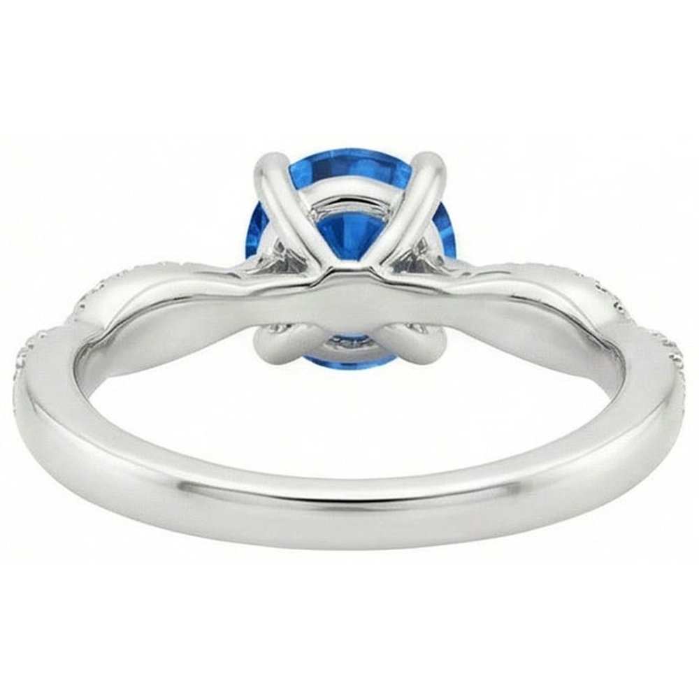 echter round diamant 4.90Karat ring auf Weiß