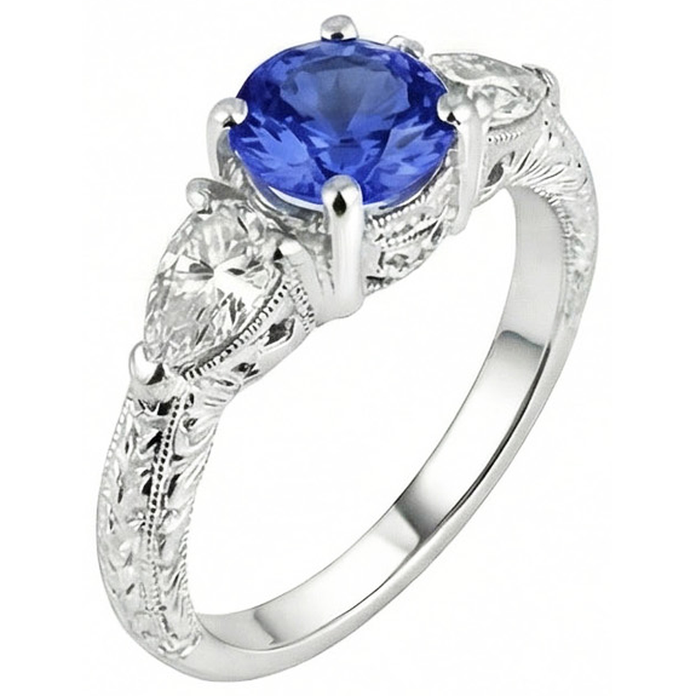 echter trillion diamant 4Karat ring Vorderansicht