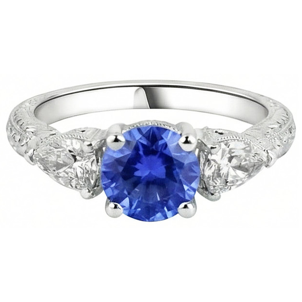 echter trillion diamant 4Karat ring Seitenansicht
