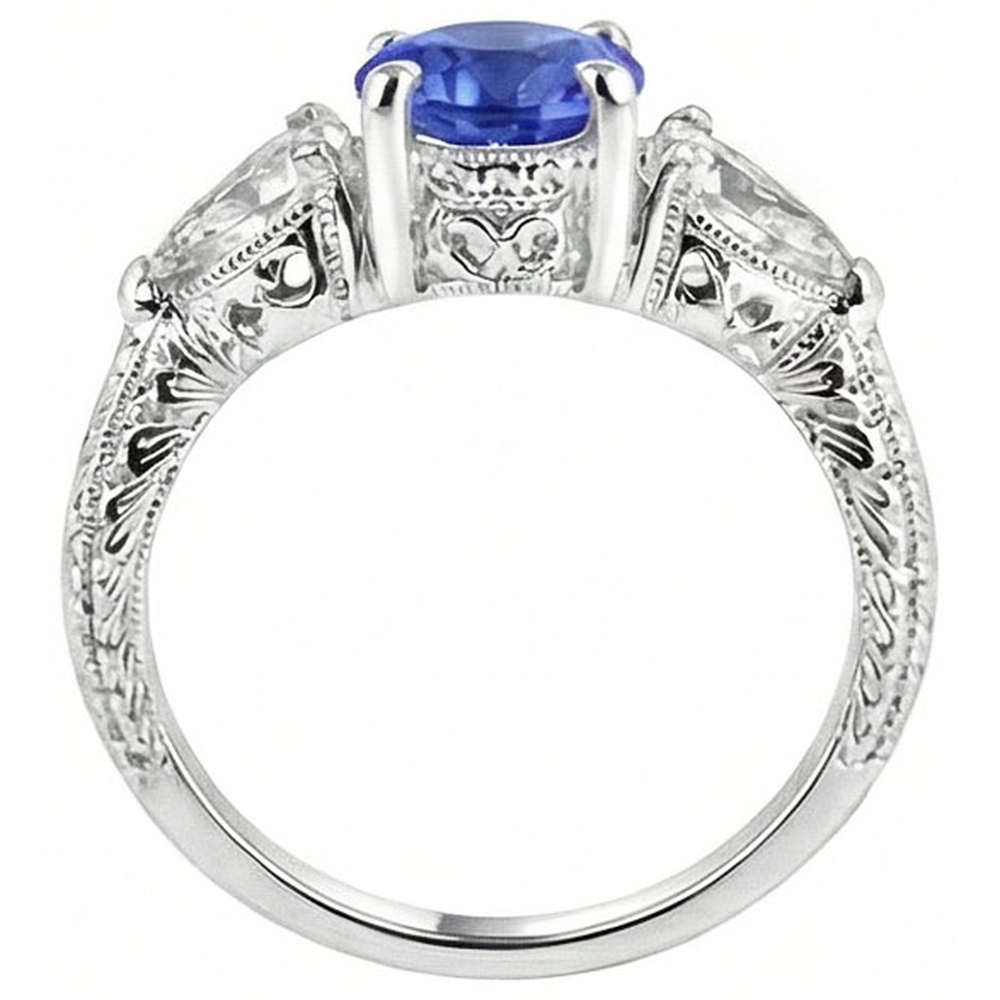echter trillion diamant 4Karat ring Draufsicht