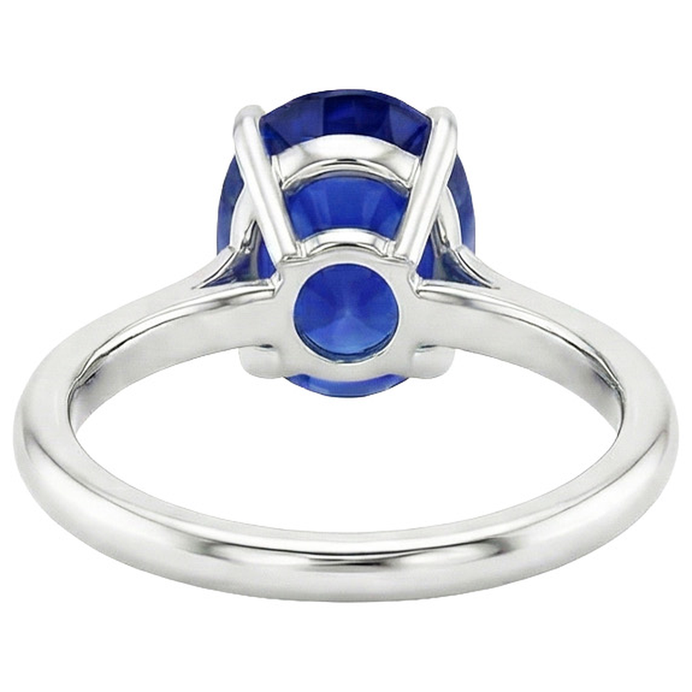 echter oval diamant 4Karat ring Seitenansicht
