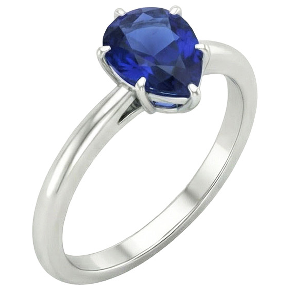 echter pear diamant 4Karat ring Detailansicht