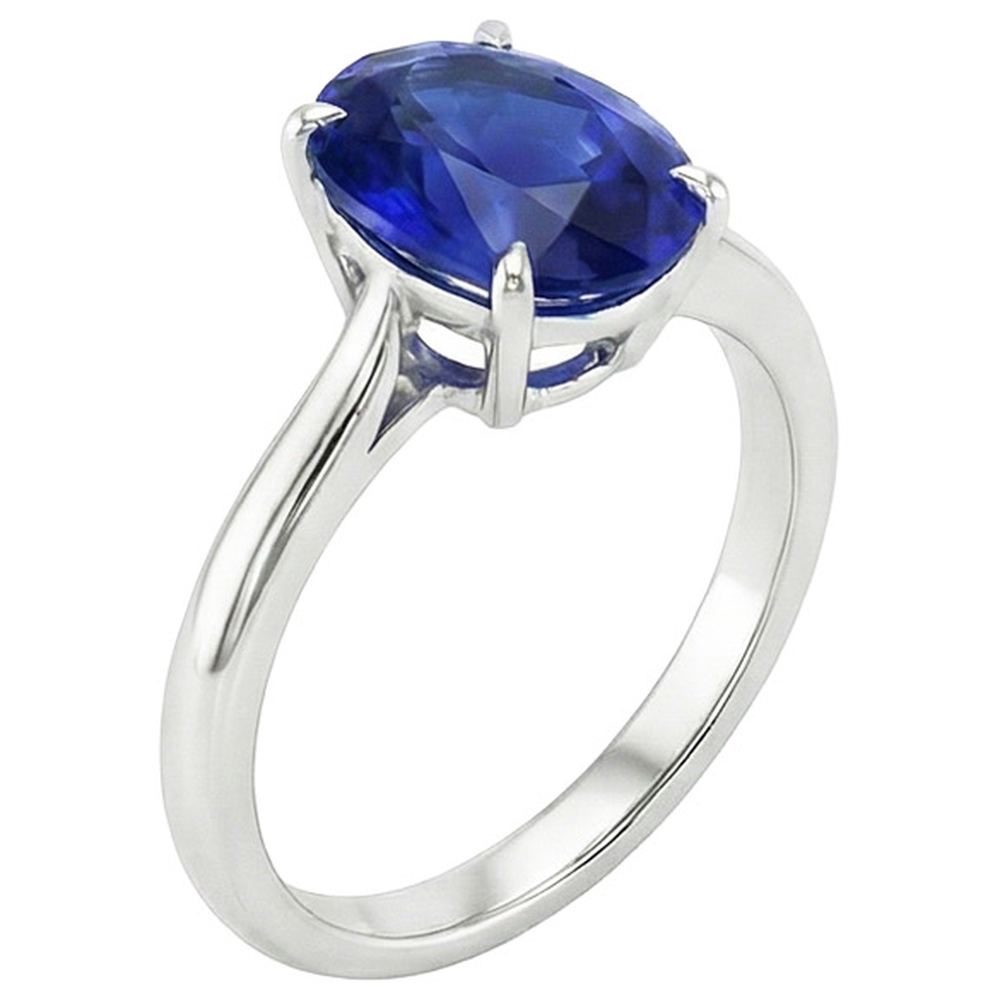 echter oval diamant 4Karat ring Detailansicht