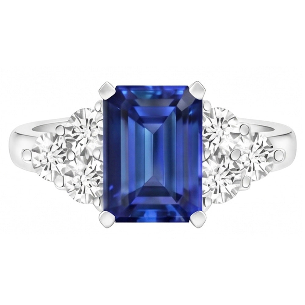 echter emerald smaragd 4Karat ring Seitenansicht