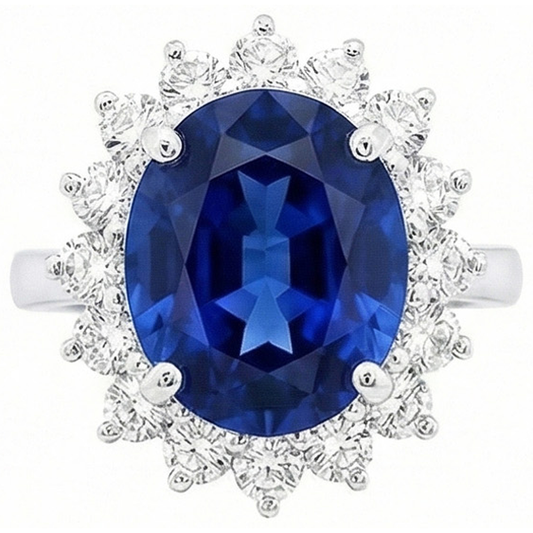 echter round diamant 4Karat ring Vorderansicht