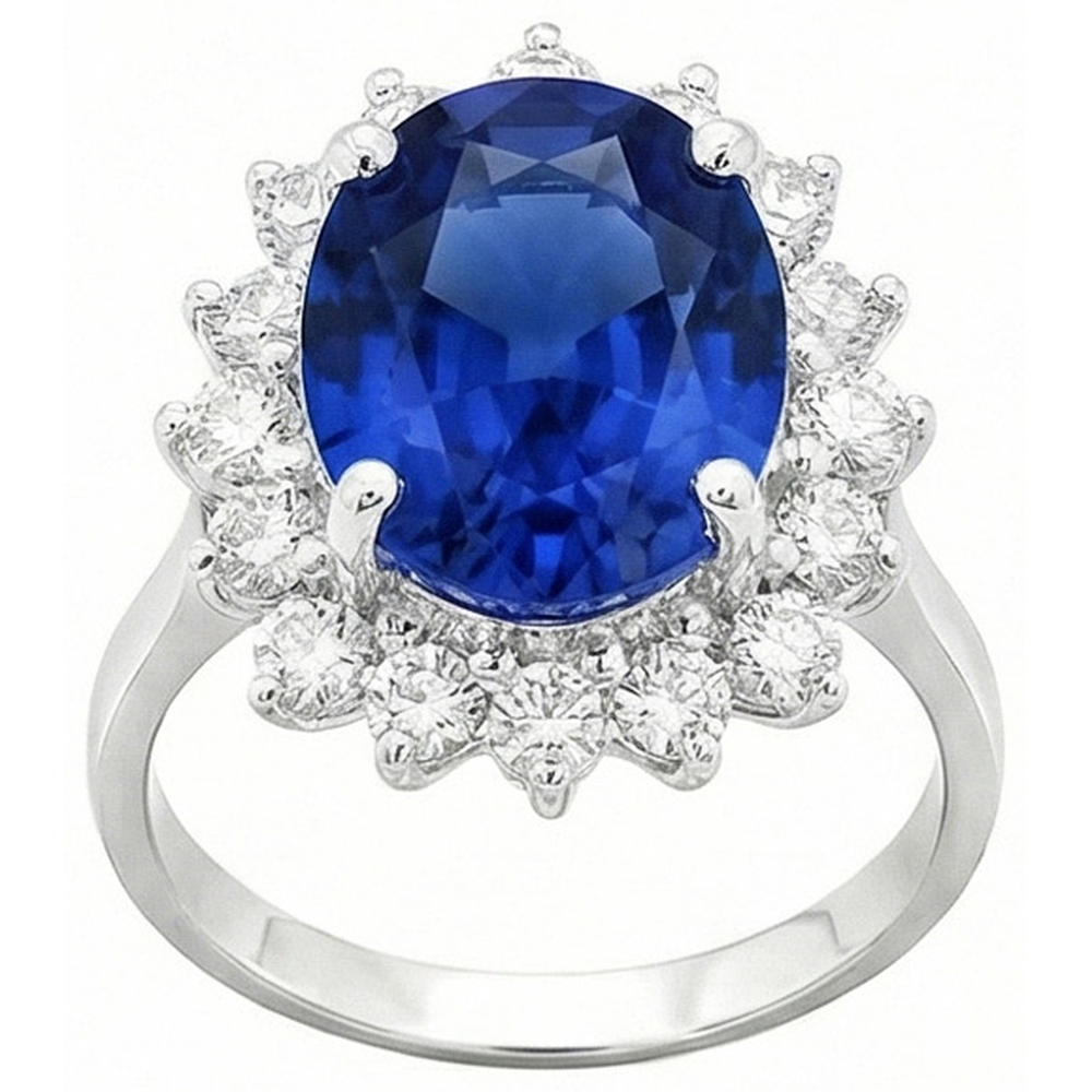 echter round diamant 4Karat ring Seitenansicht