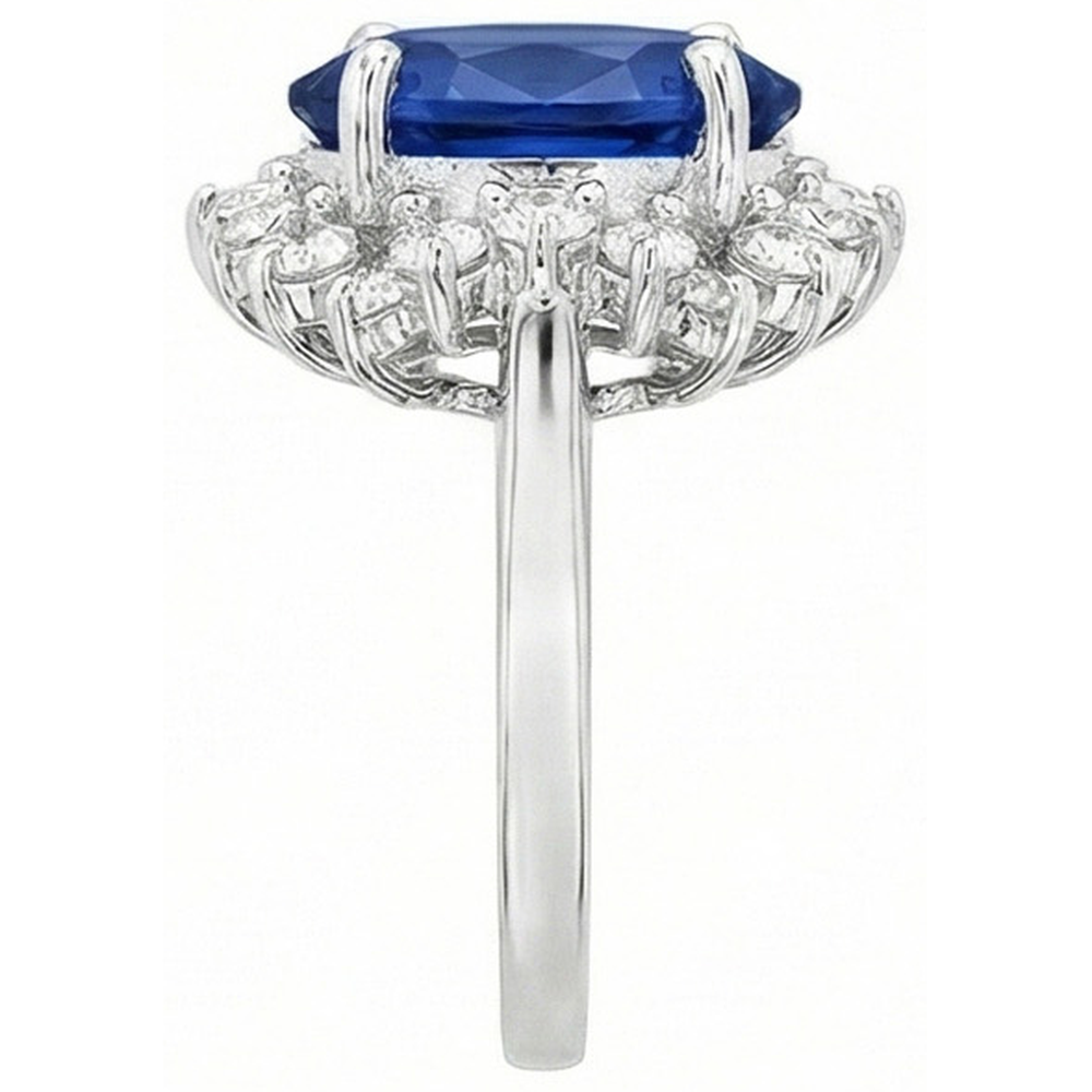 echter round diamant 4Karat ring Draufsicht