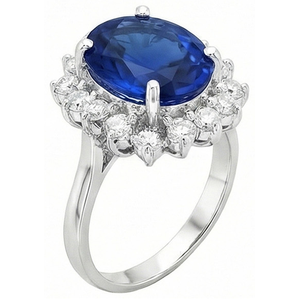 echter round diamant 4Karat ring Detailansicht