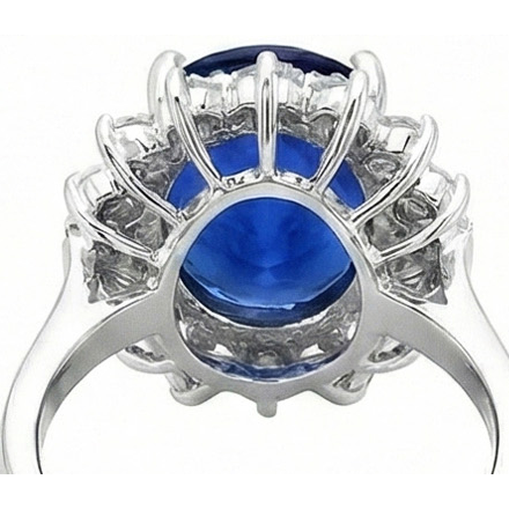 echter round diamant 4Karat ring Profilansicht