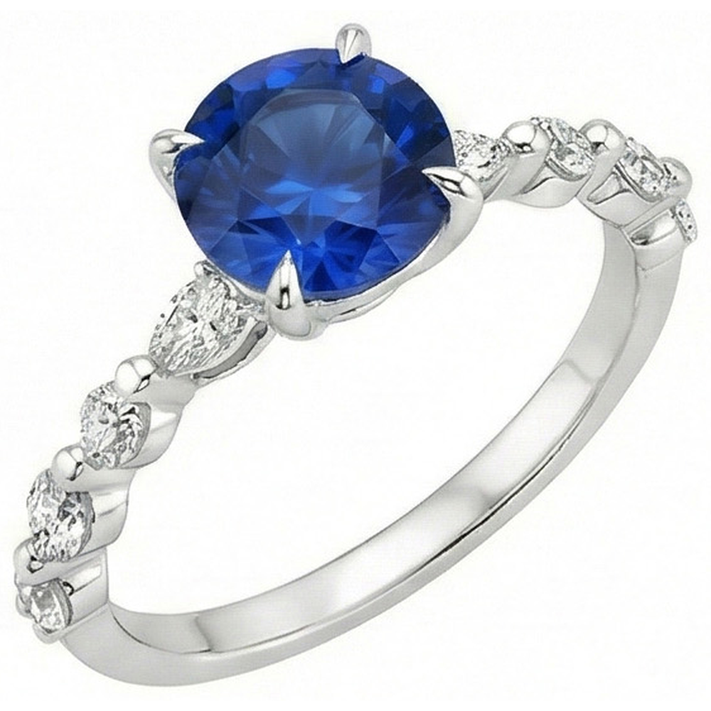 echter marquise diamant 4Karat ring Seitenansicht