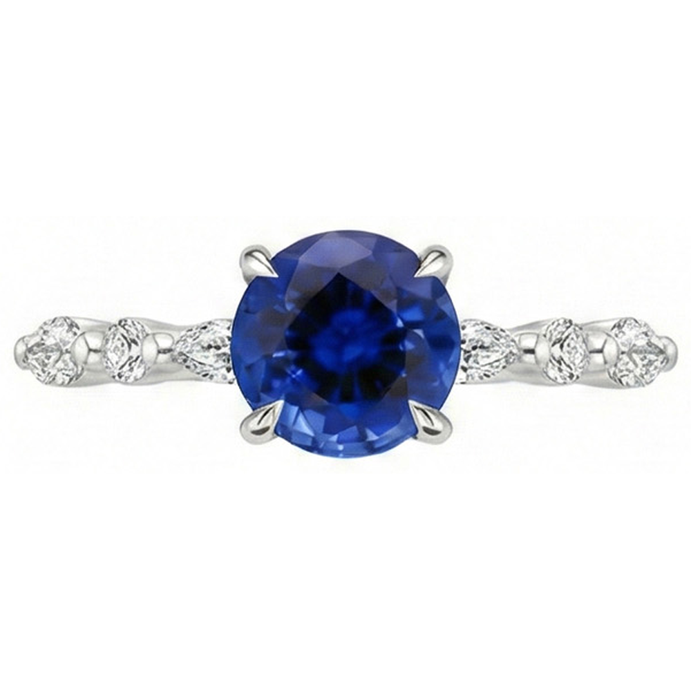 echter marquise diamant 4Karat ring Draufsicht