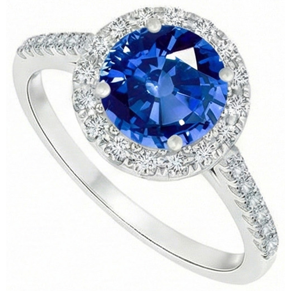 echter round diamant 14Karat ring Seitenansicht