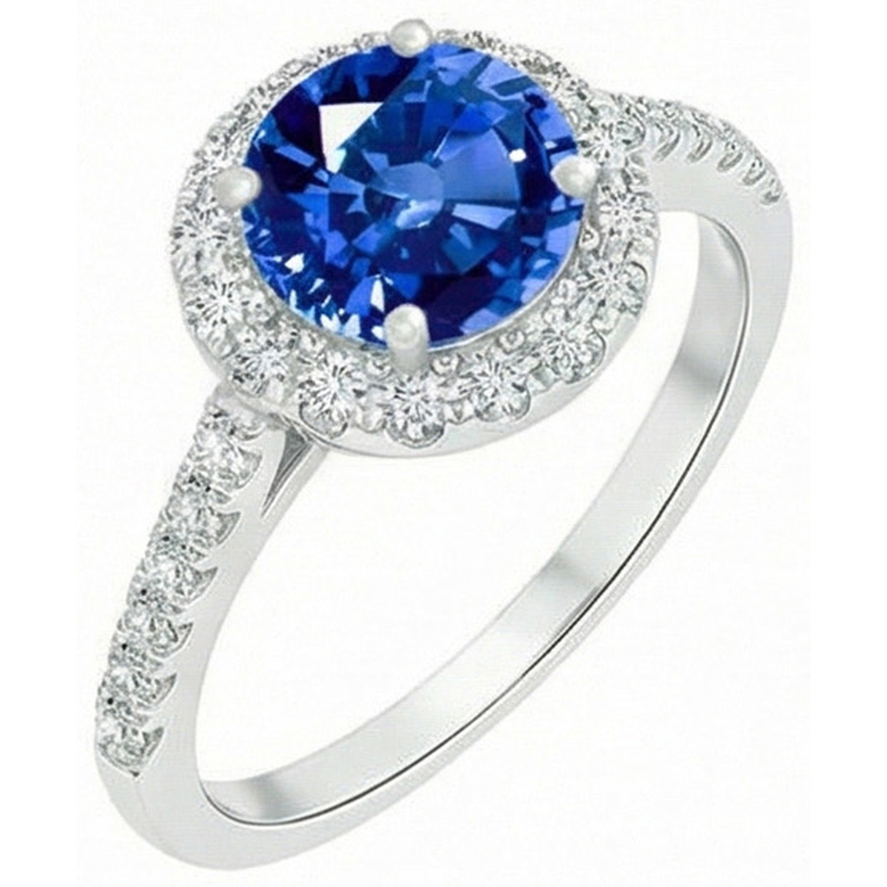 echter round diamant 14Karat ring Detailansicht