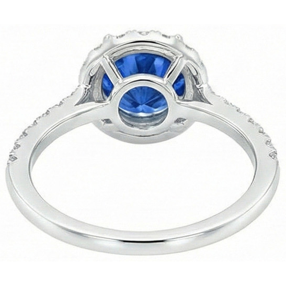 echter round diamant 14Karat ring auf Weiß