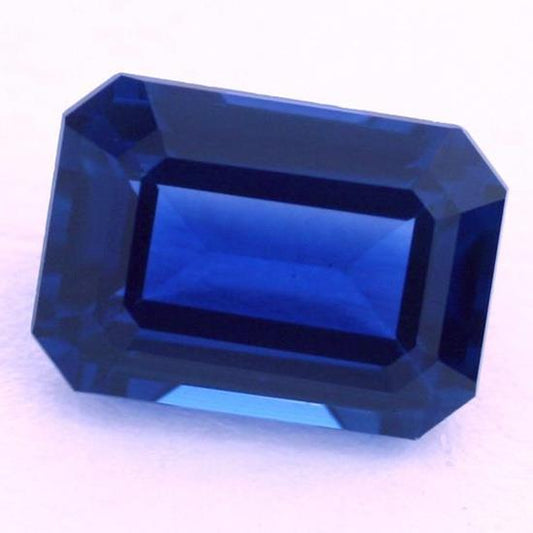 Natürlicher Royalblauer Saphir Loose Sapphires Natural 4 Karat 14K Weißgold – Hauptansicht
