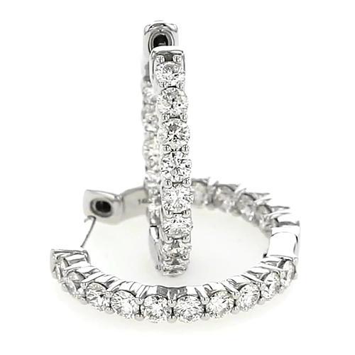 4.50 Karat Creolen runder Natürliche Diamantohrring F Vs1 Schmuck