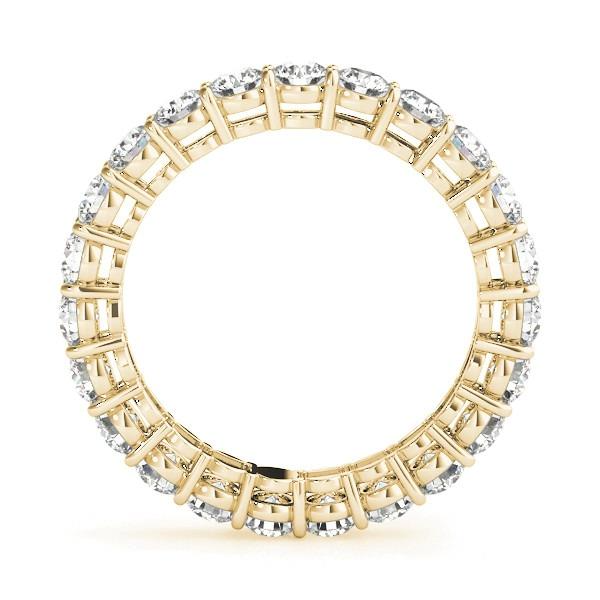 Diamant Eternity Band 4,50-Karat 14 Karat Gelbgold – Frontansicht